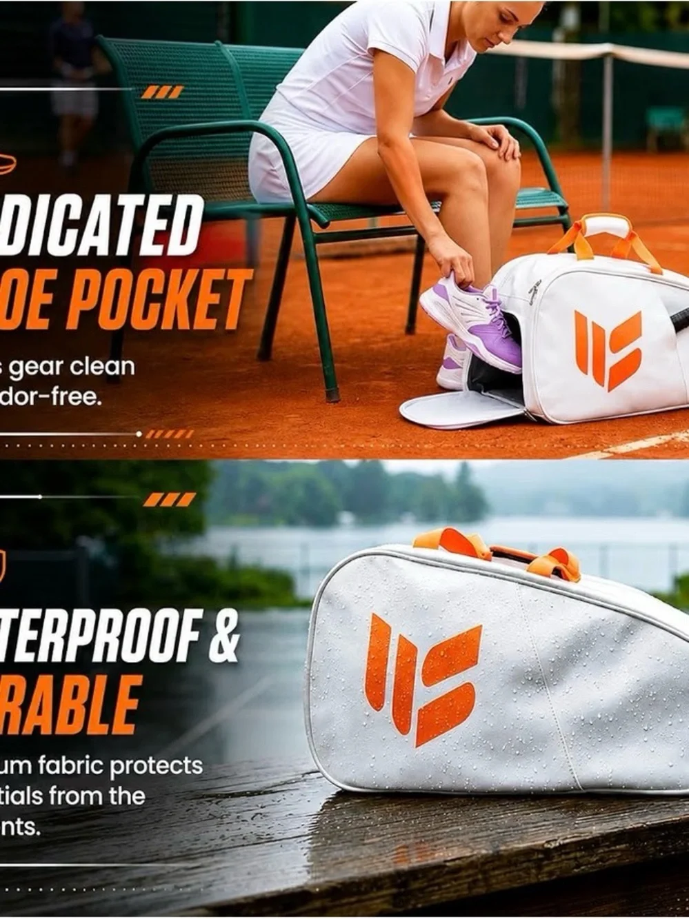 Smartway 40L Pickleball Bag White
